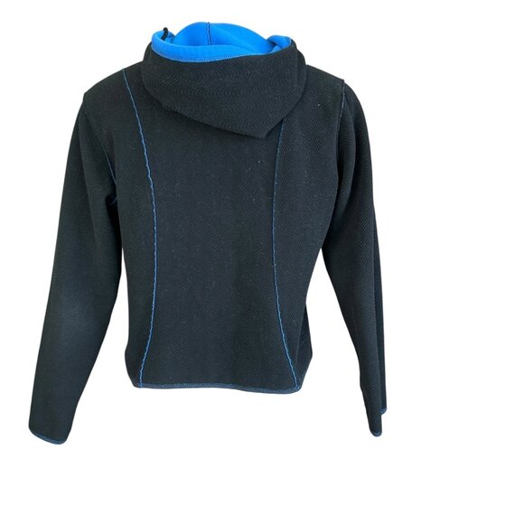 Nike Reversible Fleece Full Zip Athletic Fleece Jacket Blue Black Size Medium - Picture 3 of 13